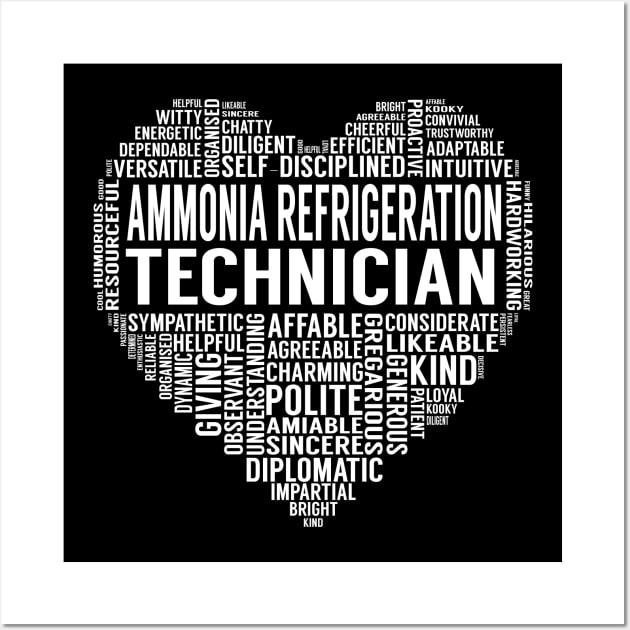 Ammonia Refrigeration Technician Heart Wall Art by LotusTee